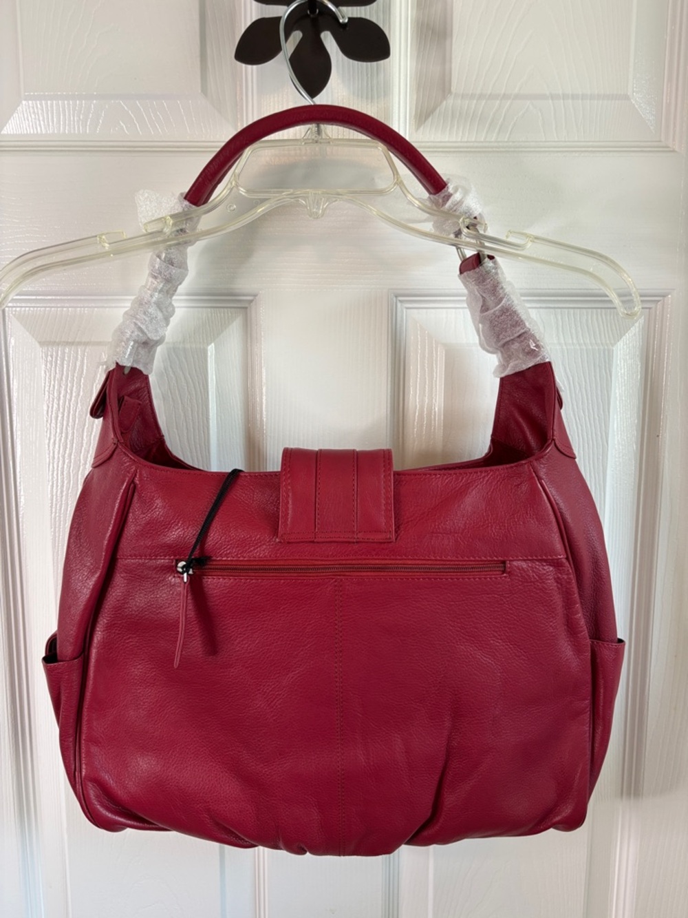 Red Leather Shoulder Bag - Picture 6 of 15
